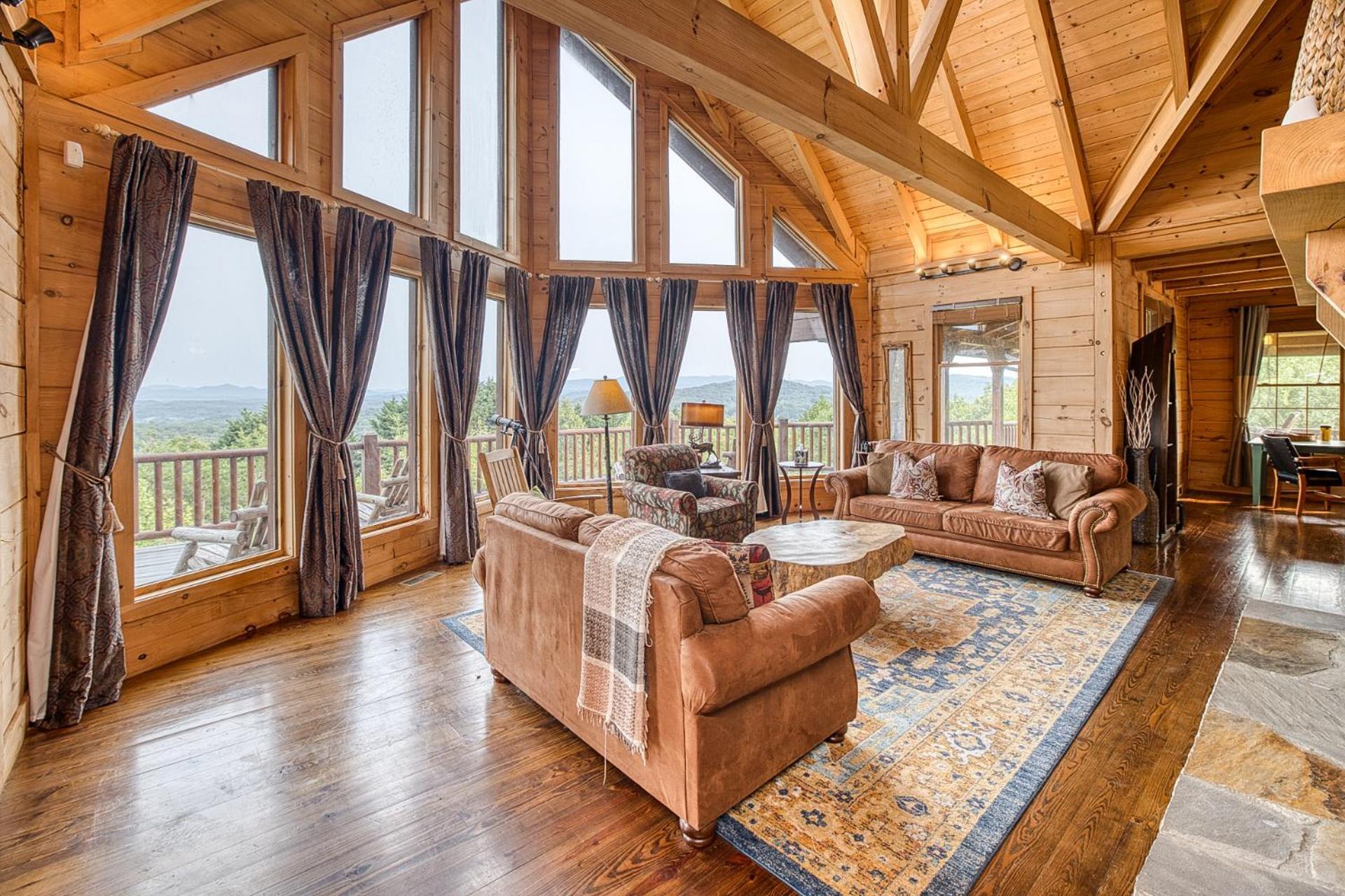 Sky High Lodge By Bk Stays. Large Cabin. Amazing Views. Game Room. Jacuzzi. Six Bedrooms. Sleeps 12 بلو ريدج المظهر الخارجي الصورة